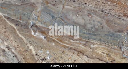 design in pietra naturale di colore marrone con finitura rustica per piastrelle e carta da parati Foto Stock