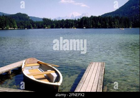 L'Hintersee vicino a Ramsau nel Berchtesgadener Land. [traduzione automatizzata] Foto Stock