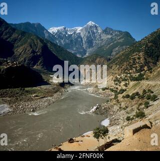 La valle dell'Indo vicino a Chilas [traduzione automatica] Foto Stock