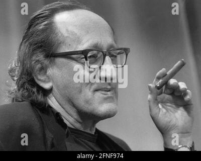 Heiner Müller (1929-1995), scrittore, drammaturgo e regista tedesco. [traduzione automatizzata] Foto Stock
