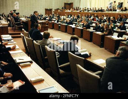 Vista nella sala plenaria del Bundestag durante una sessione dell'ottobre 1999. [traduzione automatizzata] Foto Stock