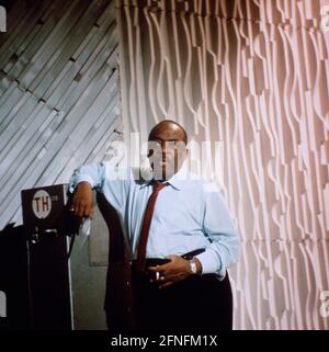Conte Basie, Amerikanischer pianista jazz, organista e bandleader, Aufnahme circa 1980. Il conte Basie, pianista jazz americano, organista e bandleader, nella foto del 1980 circa. Foto Stock