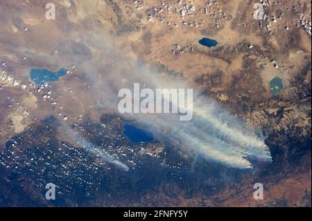 CALIFORNIA, USA - 26 agosto 2013 - uno dei membri dell'equipaggio a bordo della International Space Station ha utilizzato un obiettivo da 50 mm per registrare questa visione del massiccio Foto Stock