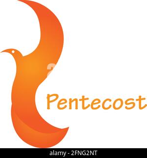 Pentecoste Domenica Design speciale per la stampa o l'uso come poster, carta, volantino o T-shirt Illustrazione Vettoriale