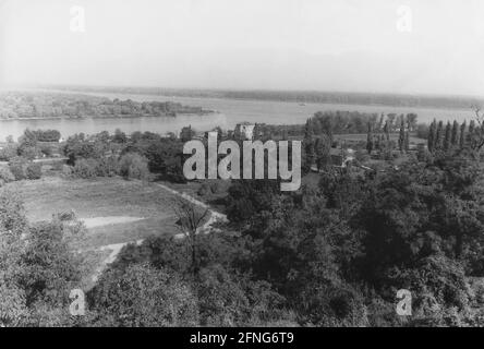 Nella capitale serba Belgrado il fiume Sava scorre nel Danubio. Foto non datata. [traduzione automatizzata] Foto Stock