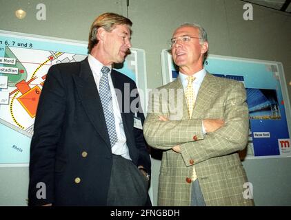 Ispezione FIFA per la Coppa del mondo 2006 a Düsseldorf 18.10.1999 : Horst Klosterkemper e Franz Beckenbauer [traduzione automatizzata] Foto Stock