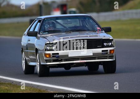 Tom Owen, Audi quattro, Production Car Challenge degli anni '80, Historic Sports Car Club, HSCC, Jim Russell Trophy Meeting, aprile 2021, Snetterton, Norfolk, Foto Stock