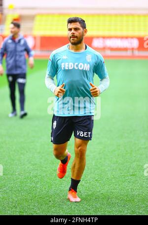 Monaco, Monaco. 15 maggio 2021. Monaco, Monte-Carlo - 15 maggio 2021: COME Monaco vs. Sessione di formazione Stade Rennais con il tedesco Kevin Volland. Fussball, Soccer Credit: dpa/Alamy Live News Foto Stock