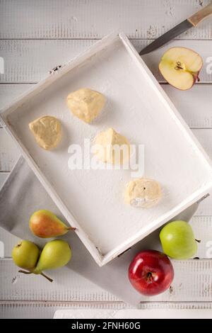 Palle di pasta per le sfoglie di strudel Foto Stock