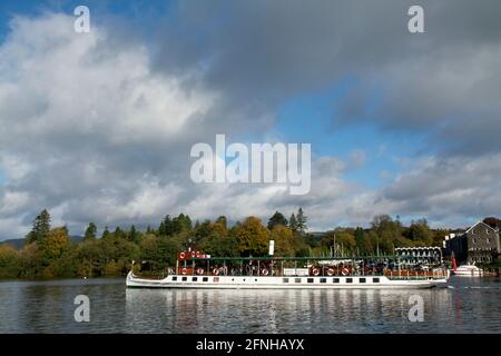 Vaporetto Lago Windermere Cumbria Foto Stock