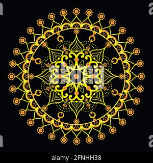 Lussuoso bellissimo Mandala Design illustratore vettore mandala sfondo Design. Foto Stock