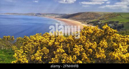 Staycation intorno a Croyde Bay, Devon, Regno Unito 2021 Foto Stock