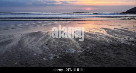 Staycation intorno a Croyde Bay, Devon, Regno Unito 2021 Foto Stock