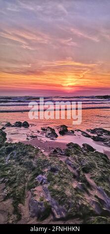Staycation intorno a Croyde Bay, Devon, Regno Unito 2021 Foto Stock