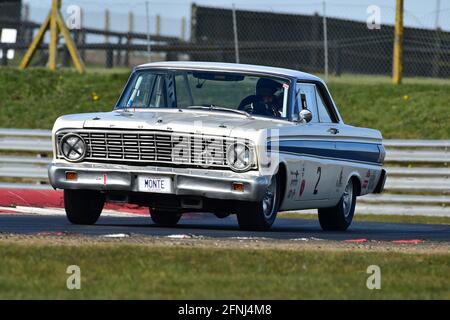 DaN Williamson, Ford Falcon, Historic Touring Car Championship, Historic Sports Car Club, HSCC, Jim Russell Trophy Meeting, aprile 2021, Snetterton, No Foto Stock