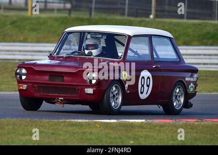 Adrian Oliver, Hillman Imp, Historic Touring Car Championship, Historic Sports Car Club, HSCC, Jim Russell Trophy Meeting, aprile 2021, Snetterton, NOR Foto Stock