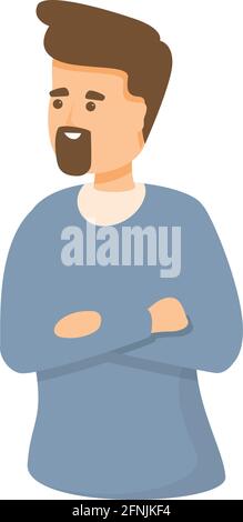 Icona collega in attesa. Cartoon di attesa collega vettore icona per il web design isolato su sfondo bianco Illustrazione Vettoriale