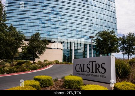 Edificio del California state Teachers Retirement System a West Sacramento California Stati Uniti Foto Stock