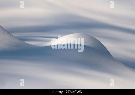 Modelli di neve astratti, Alaska Foto Stock