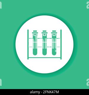 Icona glifo di colore del test immunologico del sangue. Concetto medico e scientifico. Diagnostica di laboratorio. Pittogramma per Web, app mobile, promo. Illustrazione Vettoriale
