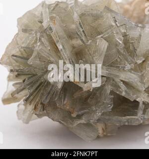 primo piano di cristalli verdi di barite Foto Stock