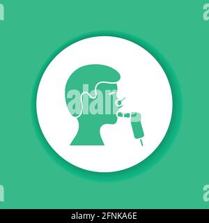 Icona del glifo del colore del test polmonare funzionale. Concetto medico e scientifico. Diagnostica di laboratorio. Pittogramma per Web, app mobile, promo. Progettazione UI UX Illustrazione Vettoriale
