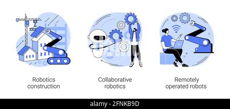 Illustrazioni vettoriali del concetto astratto del lavoro della macchina. Illustrazione Vettoriale