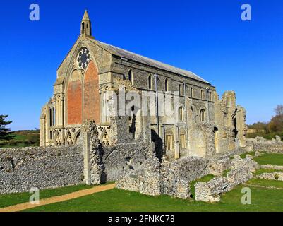 Binham Priorato, Norfolk, Chiesa e rovine monastiche, Cluniac ordine, medievale, monastero, Inghilterra Foto Stock