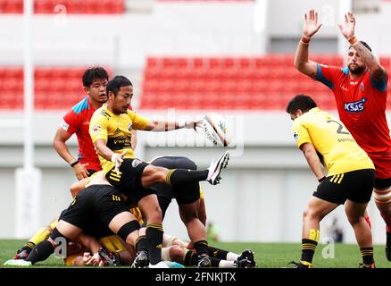 Hanazono Rugby Stadium, Higashi Osaka, Giappone. 16 maggio 2021. Yutaka Nagare (), 16 MAGGIO 2021 - Rugby : Giappone Rugby Top League 2021 Semifinale match tra Suntory Sungoliath 26-9 Kubota Spears al Hanazono Rugby Stadium, Higashi Osaka, Giappone. Credit: SportsPressJP/AFLO/Alamy Live News Foto Stock