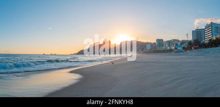 Spiaggia di Leblon a Rio de Janeiro, Brasile Foto Stock