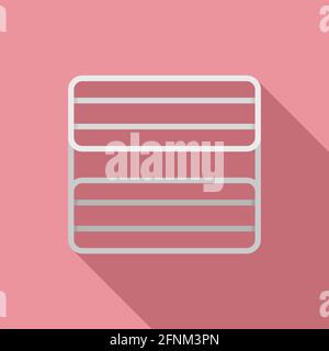 Icona della rete dell'essiccatore, stile piatto Illustrazione Vettoriale