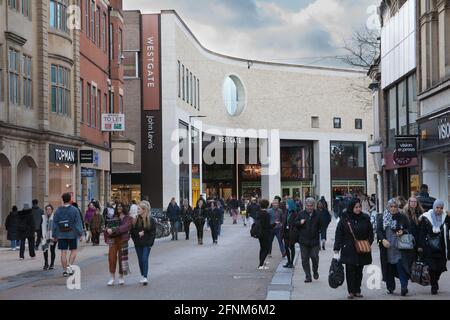 Oxford, Oxfordshire, Regno Unito 01 29 2020 The Westgate Shopping Centre, a Oxford, Regno Unito Foto Stock