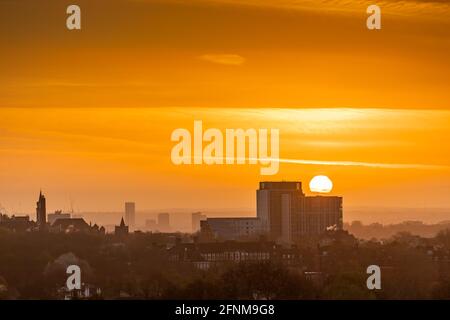 Fotografia locale di Hampstead Heath Foto Stock