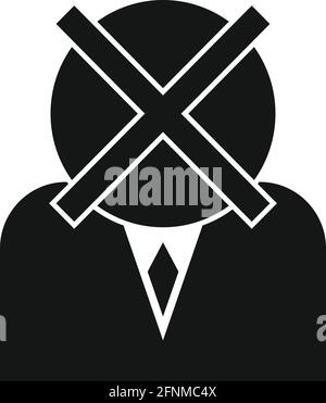 Icona di Fired Manager, stile semplice Illustrazione Vettoriale