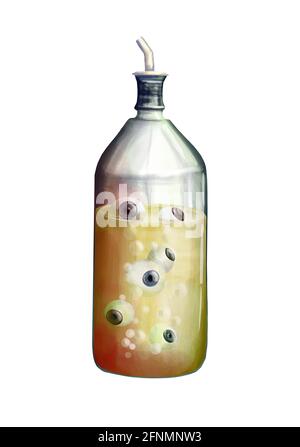 Cocktail con strane cose spaventose Foto Stock