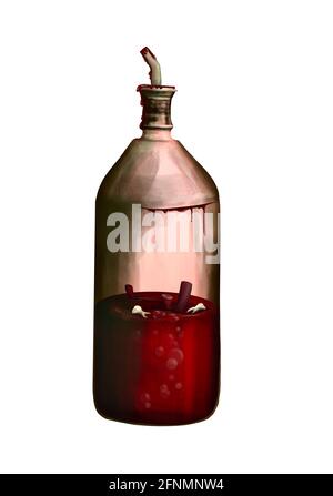 Cocktail con strane cose spaventose Foto Stock