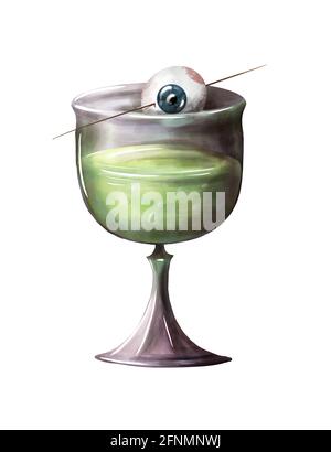 Cocktail con strane cose spaventose Foto Stock