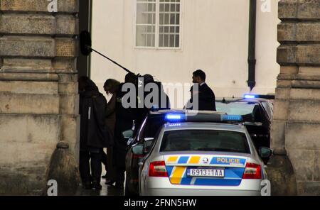 Riprese di Amazon TV Series Jack Ryan ('American James Bond') nel Castello di Praga, Repubblica Ceca, 13 maggio 2021. (Foto CTK/Milos Ruml) Foto Stock