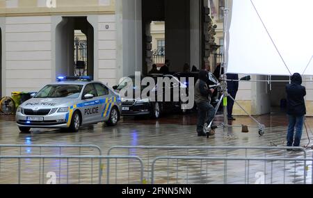 Riprese di Amazon TV Series Jack Ryan ('American James Bond') nel Castello di Praga, Repubblica Ceca, 13 maggio 2021. (Foto CTK/Milos Ruml) Foto Stock