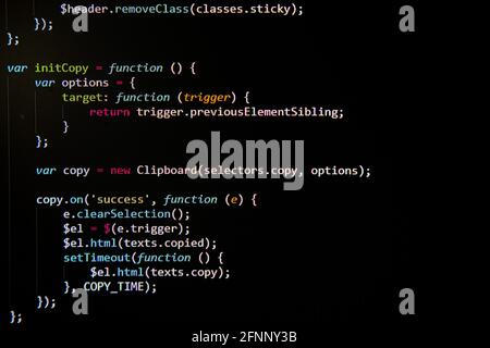 programmazione del codice sorgente sql php sullo schermo Foto Stock