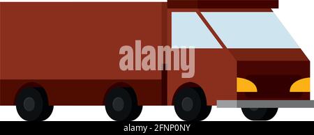 Immagine vettoriale dell'icona del carrello 3D rossa isolata Illustrazione Vettoriale