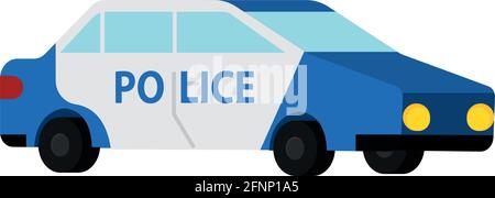 Immagine vettoriale dell'icona della polizia bianca in 3d isolata Illustrazione Vettoriale