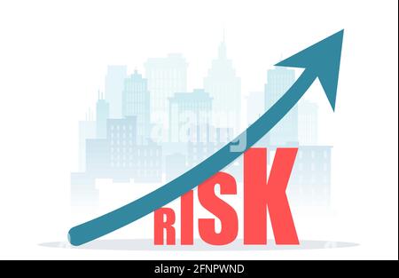 Alto rischio e alto rendimento degli investimenti nel mercato immobiliare concetto Illustrazione Vettoriale