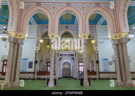 Interno della Moschea Jumeirah a Dubai, Emirati Arabi Uniti Foto Stock