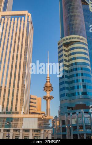 KUWAIT CITY, KUWAIT - 17 MARZO 2017: Vista della Torre di Liberazione in Kuwait Foto Stock