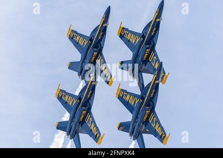 I Blue Angels si esibiscono al Great Florida Air Show 2021 Foto Stock