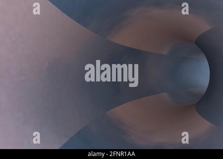 Tunnel astratto con pareti colorate dipinte. Rendering 3D Foto Stock