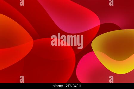 Colorful Gradient Abstract Random Shapes Liquid Flowing background Concept. Moderno e colorato sfondo di design Foto Stock