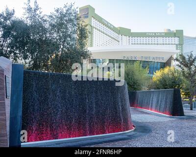 Las Vegas, 21 GENNAIO 2021 - Vista esterna del casinò Park MGM Foto Stock