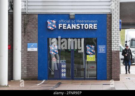 HEERENVEEN, OLANDA - MAGGIO 16: SC Heerenveen Feanstore durante la partita olandese Eredivisie tra SC Heerenveen e Sparta Rotterdam ad Abe Lestra Foto Stock